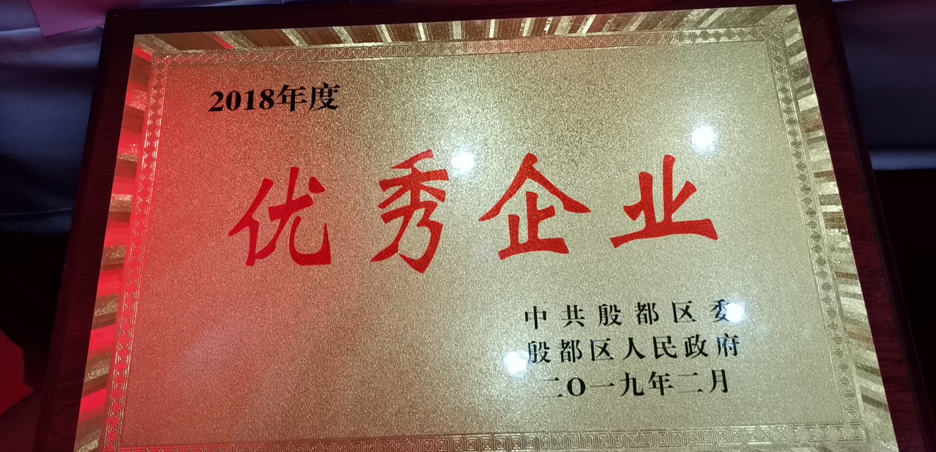 河南鴻宸建設(shè)有限公司榮獲安陽(yáng)市殷都區(qū)2018年度優(yōu)秀企業(yè)稱號(hào)